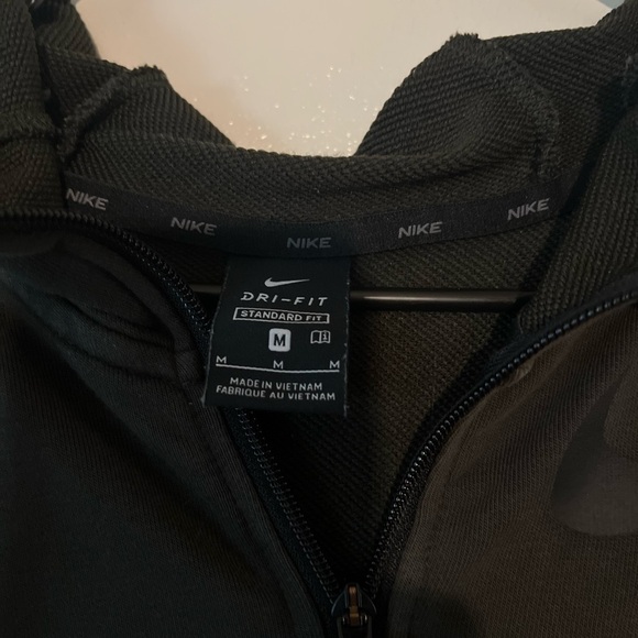 Nike Dri-fit Men’s Army Green Camo Full Zip Sweatshirt Hoodie Casual Style - Picture 3 of 6